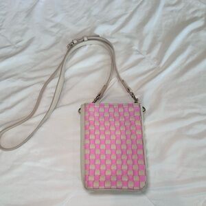 Universal Thread Pink Woven Crossbody Phone Bag